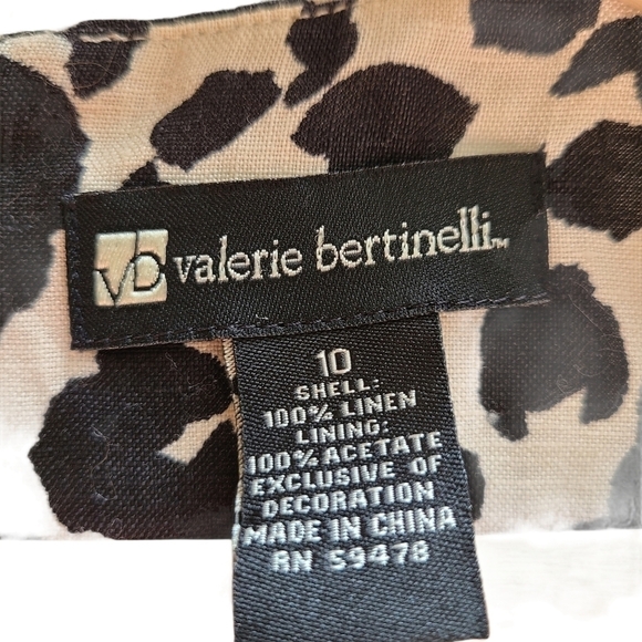 Linen Animal Print Valerie Bertinelli Dress with Pockets, Size Small - Picture 5 of 5